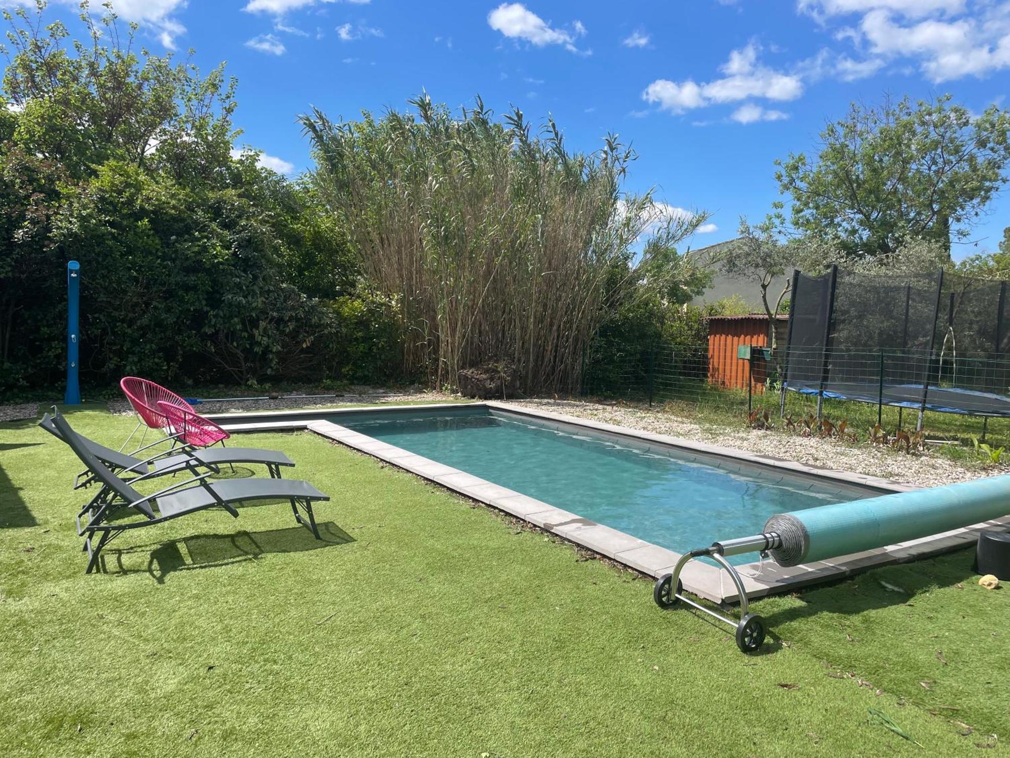 Saint-Christol-lès-Alès Appartement Rez De Chaussee Maison Independant Avec Piscine מראה חיצוני תמונה